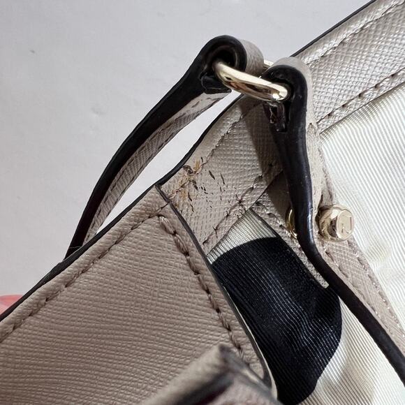 Kate Spade Cedar Street Cali Leather Convertible Cross Body Bag in Crisp Linen - Picture 8 of 9